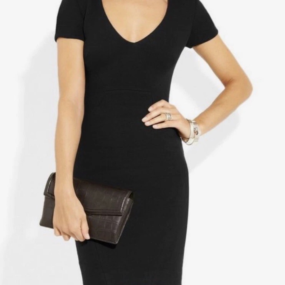 L’Agence Midnight Blue Fitted Ponte Dress Size 4